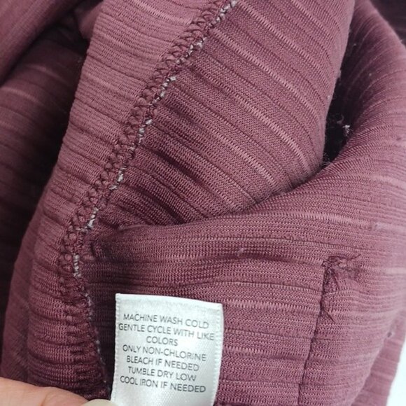 Christopher & Banks Open Front Cardigan Womens M Petite Maroon Striped Classic - Picture 9 of 9